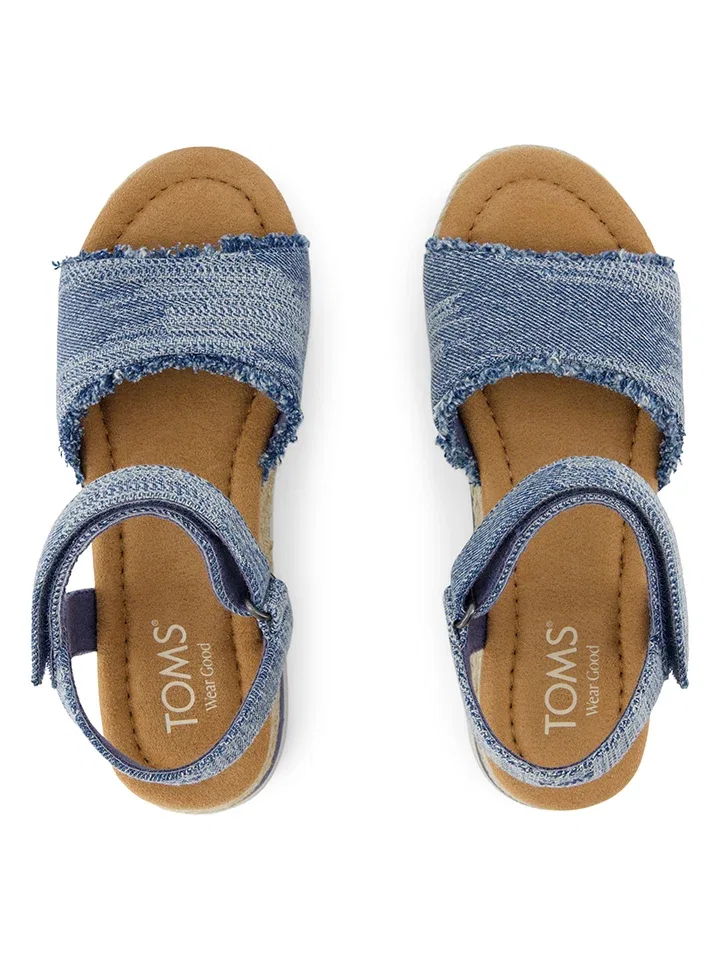 Сандалии на каблуке Toms, синий — фото 4