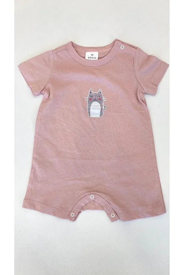 Детский комбинезон с коротким рукавом хлопковый Fuar Baby, Cat Patterned — фото 3