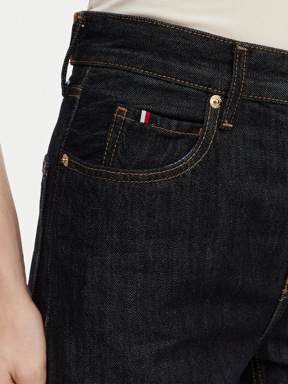 Женские джинсы зауженного кроя Tommy Hilfiger, темно-синий — фото 4