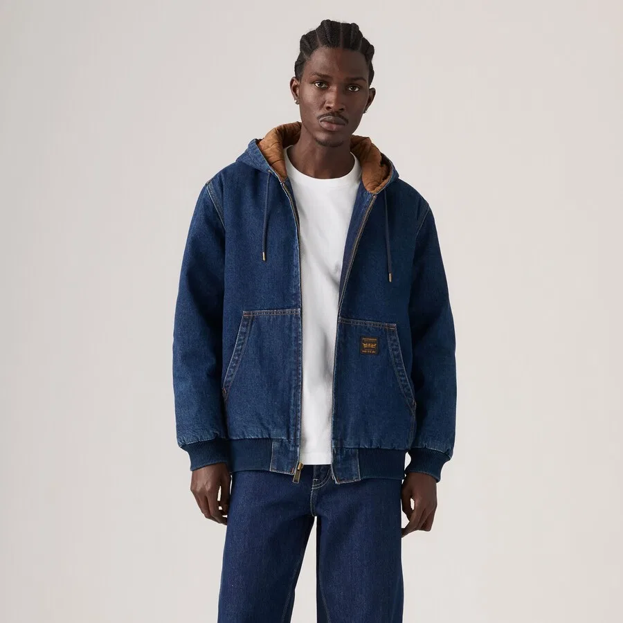 Куртка LEVI'S межсезонья 'POTRERO' темно-синего цвета — фото 2