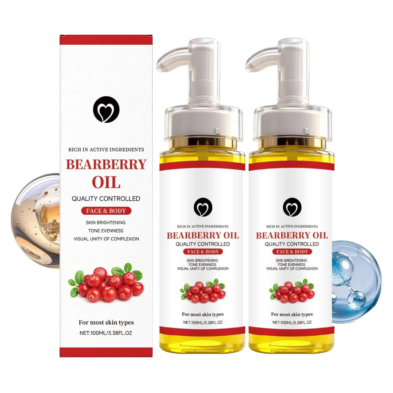 Масло для тела Brightening Bearberry Oil Yuxtth, 2 шт., 100 мл, Sensitive