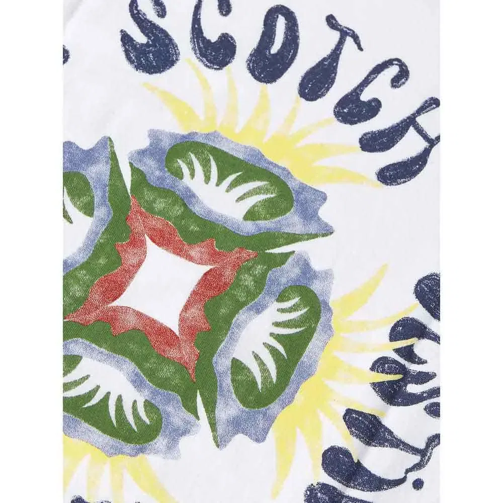 Детская футболка с коротким рукавом с принтом Scotch & soda, White — фото 3