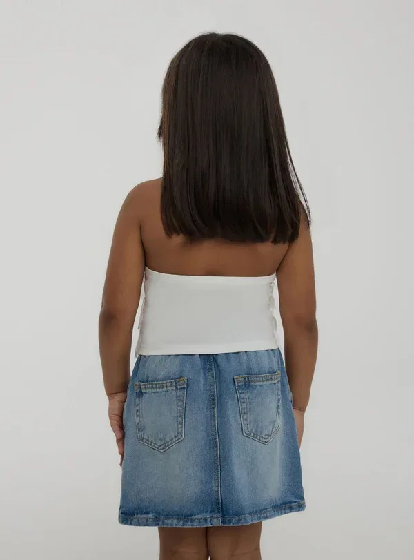 Юбка джинсовая Denim skirt Terranova Denim Medio, синий — фото 3