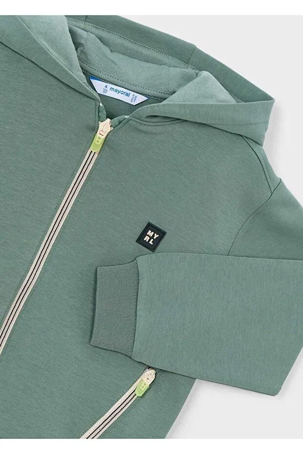 Детский кардиган для мальчиков на молнии Plain Mayoral, Green — фото 4