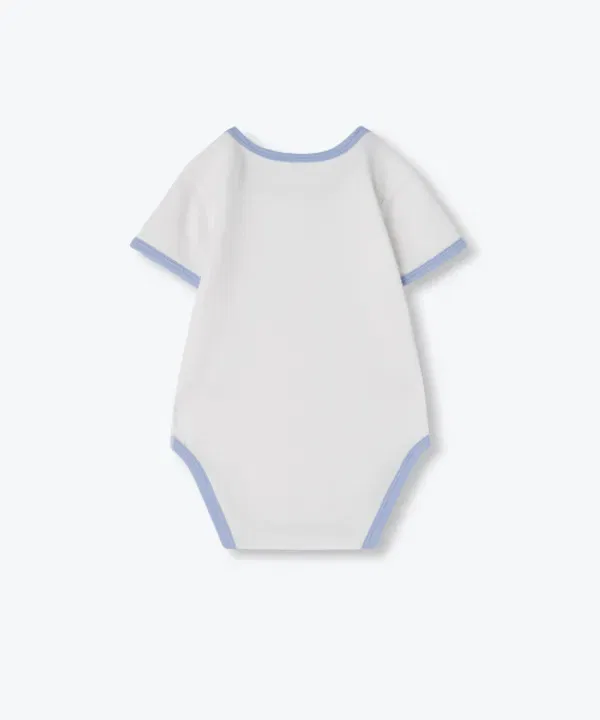 Боди с длинным рукавом 2-pack, Baby Ringer, Musinsa Standard Kids, белый/белый пастельно-голубой — фото 3