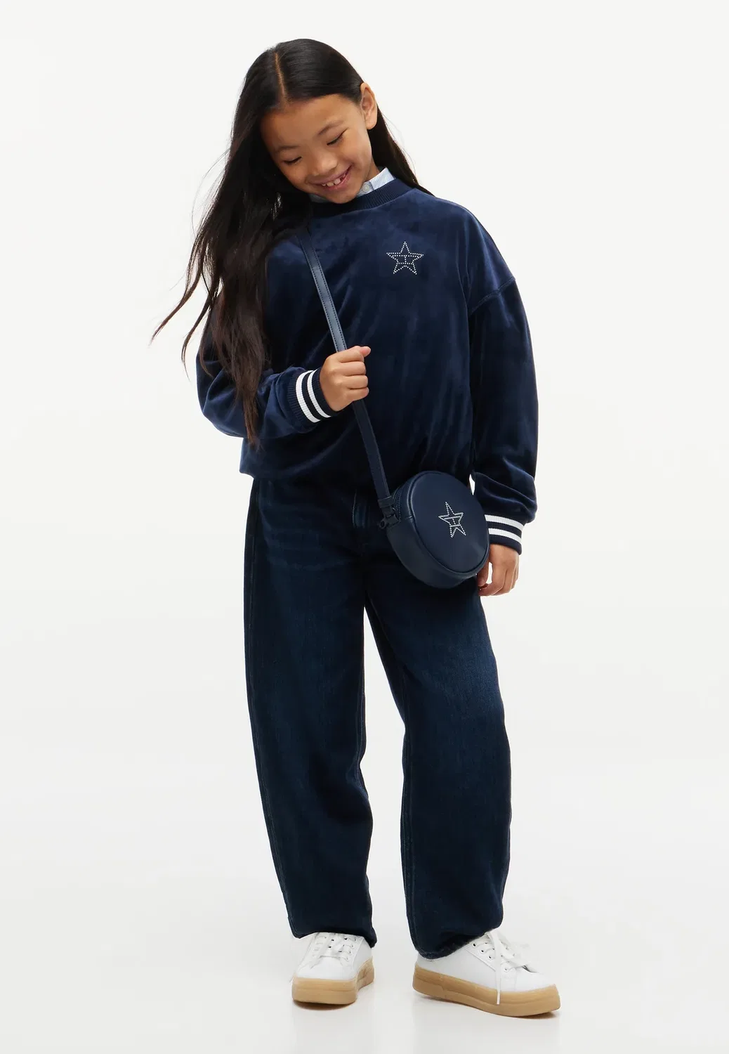 Толстовка с круглым вырезом и изображением флага со звездой Tommy Hilfiger, Dark Blue — фото 2