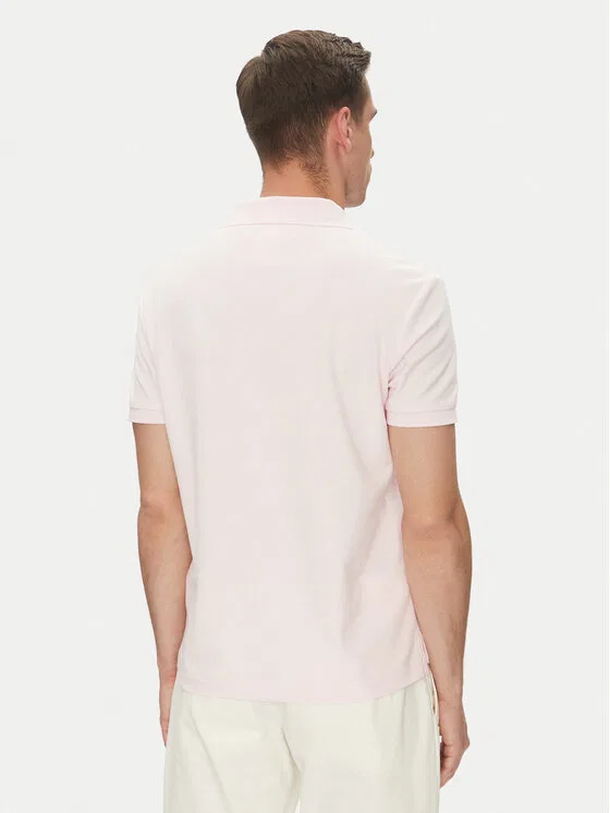 Поло regular fit Tommy Hilfiger, розовый — фото 3