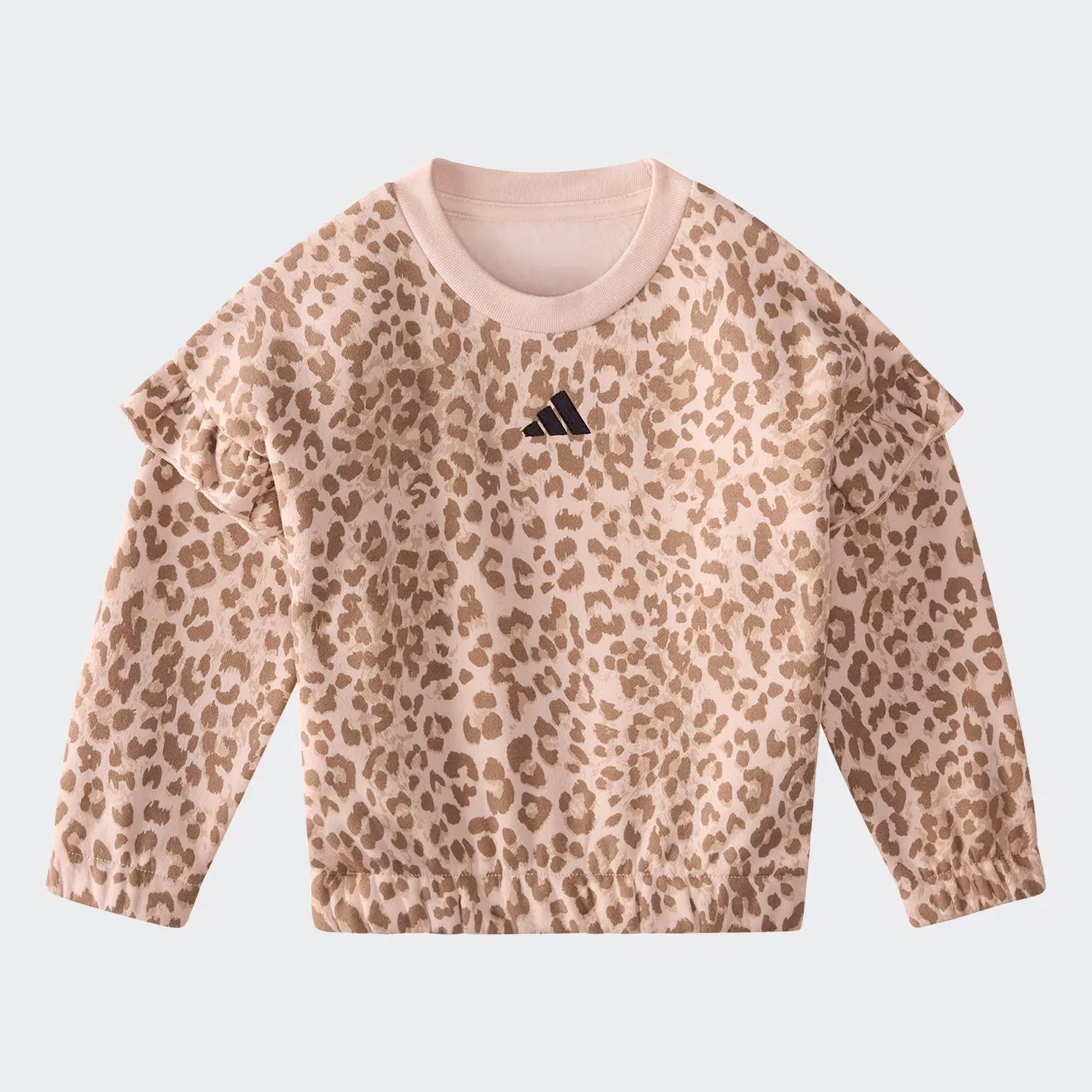 Детский комплект из 2 предметов с принтом, пуловер и брюки Adidas Sportswear, crystal linen — фото 3