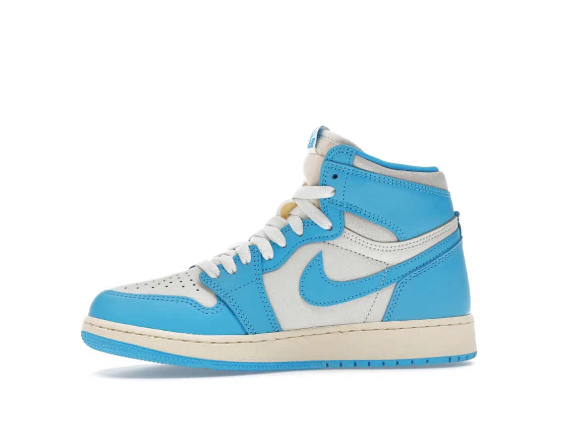 Детские кроссовки для мальчиков с принтом Jordan 1 Retro High OG, Dark Powder Blue/Dark Powder Blue-Sail — фото 3