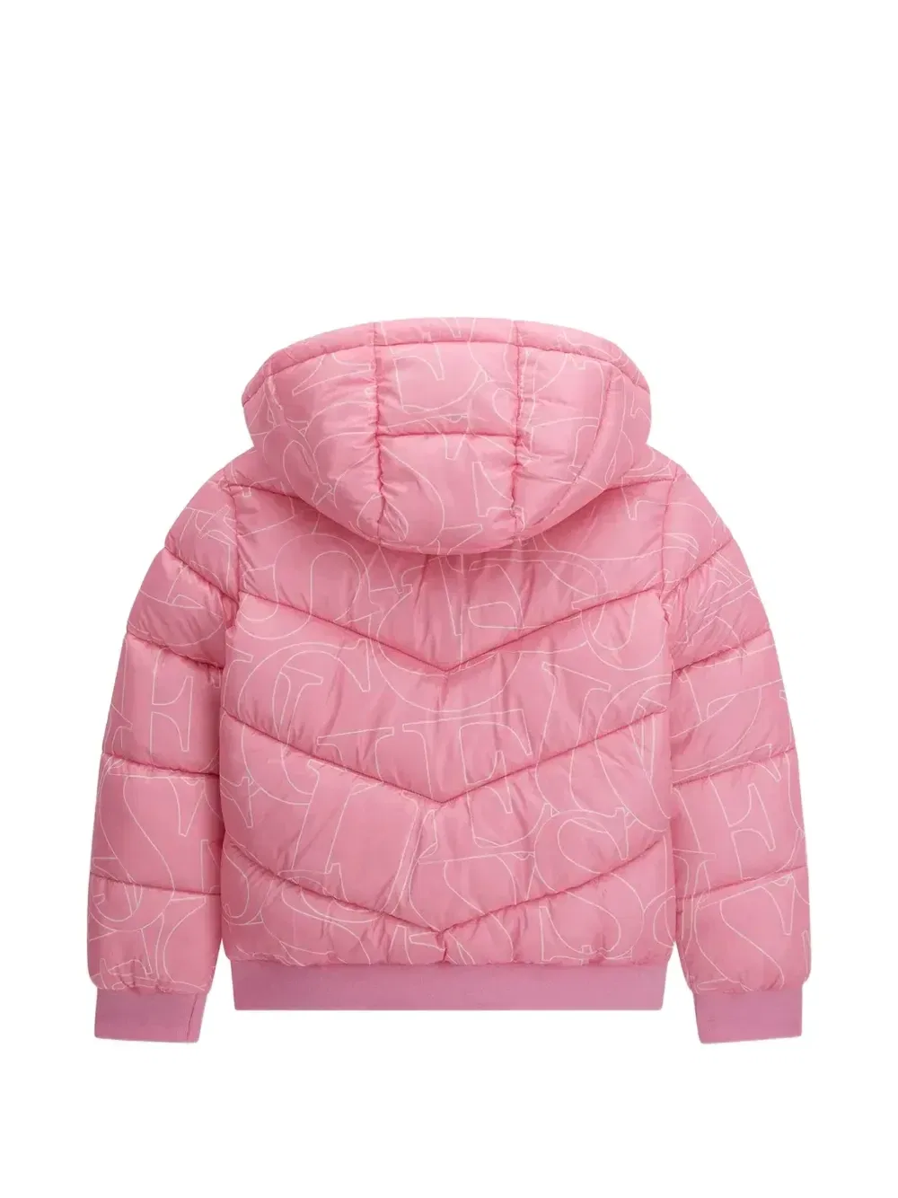Утепленная куртка с принтом логотипа Guess Kids, розовый — фото 2