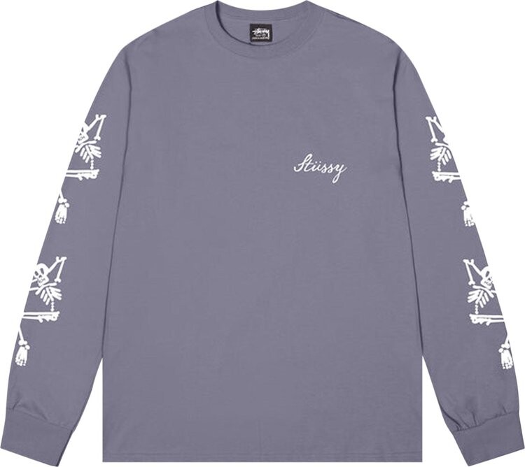 Лонгслив Stussy Paradise Lost Long-Sleeve Tee 'Mauve', фиолетовый — фото 2