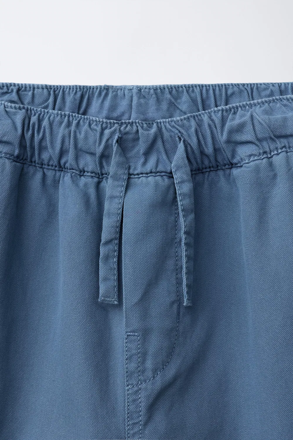 Тканевые брюки с карманами ZARA, Light Blue — фото 3