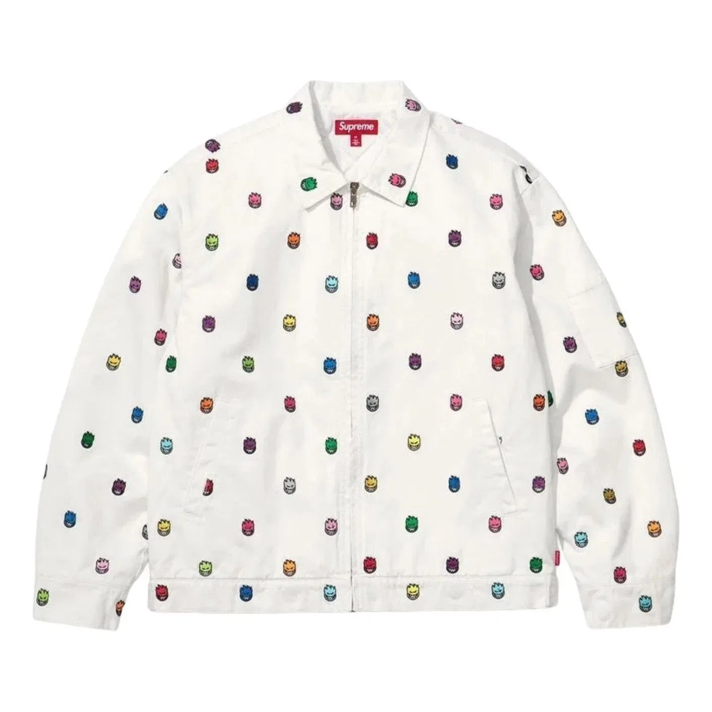 Мужская куртка с принтом Supreme x Spitfire SS26 Work Jacket, белый