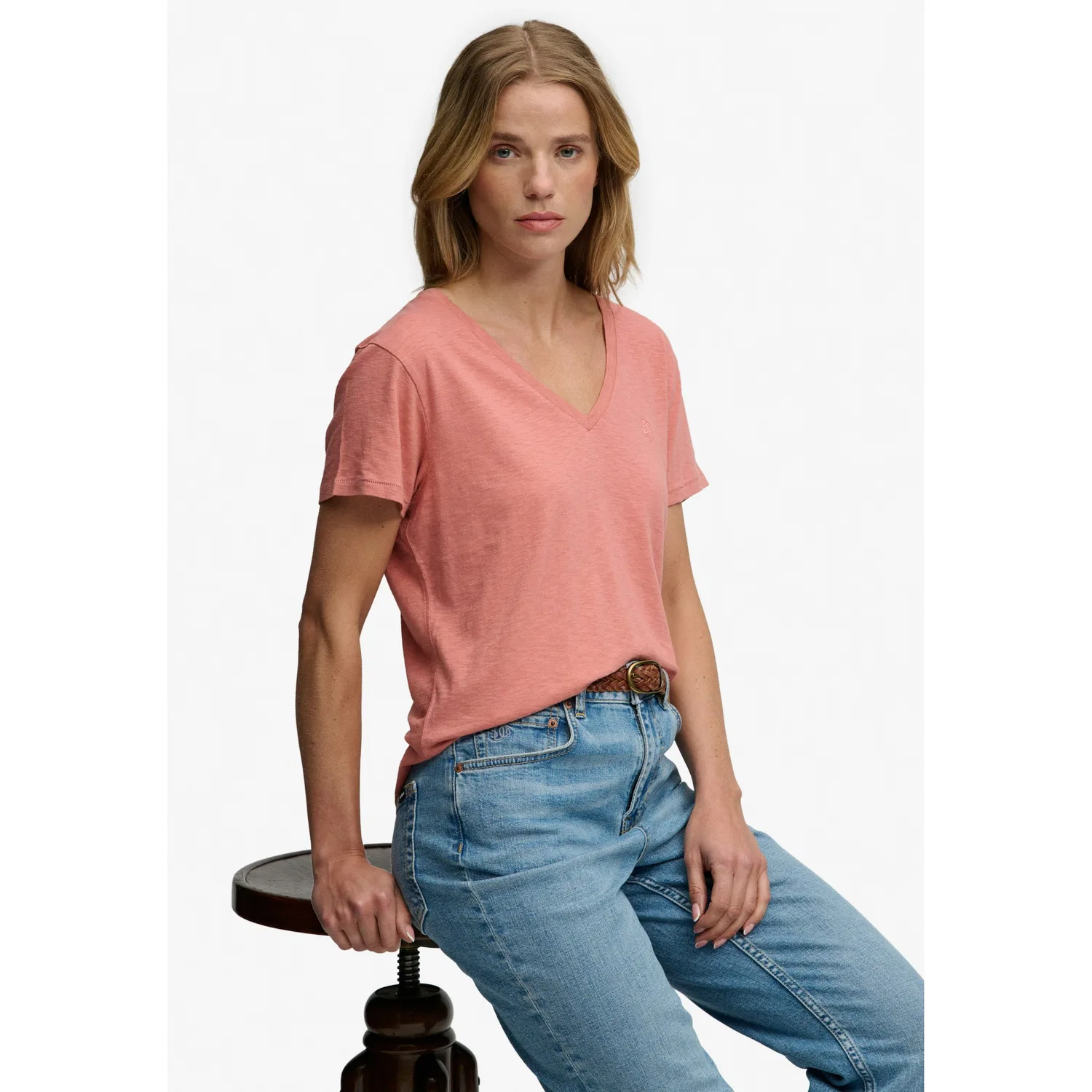 Женская футболка с V-образным вырезом Superdry, Native Rose — фото 2