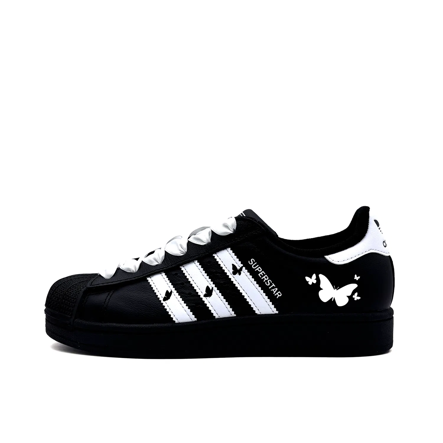Детские кроссовки для скейтбординга из кожи Superstar 2 Adidas Originals, Black White