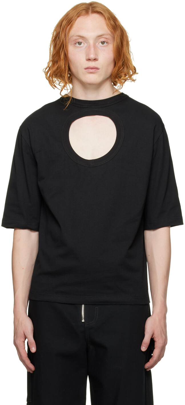 

Черная футболка с вырезом Dion Lee, Черный, Черная футболка с вырезом Dion Lee