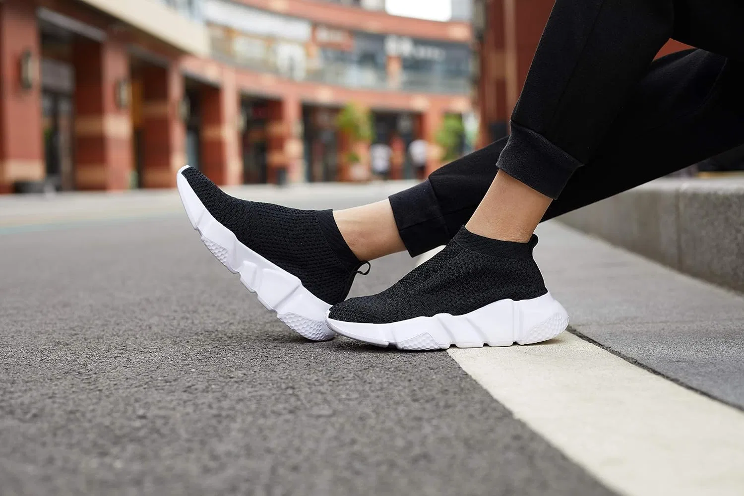 Детские дышащие кроссовки с высоким верхом Casbeam, Black — фото 2