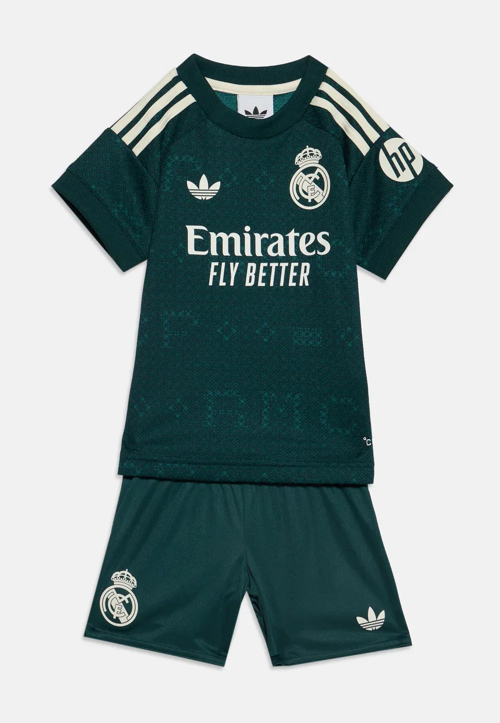 Детская выездная форма «Реал Мадрид» (унисекс) - спортивные шорты Adidas Originals, Dark Green — фото 3