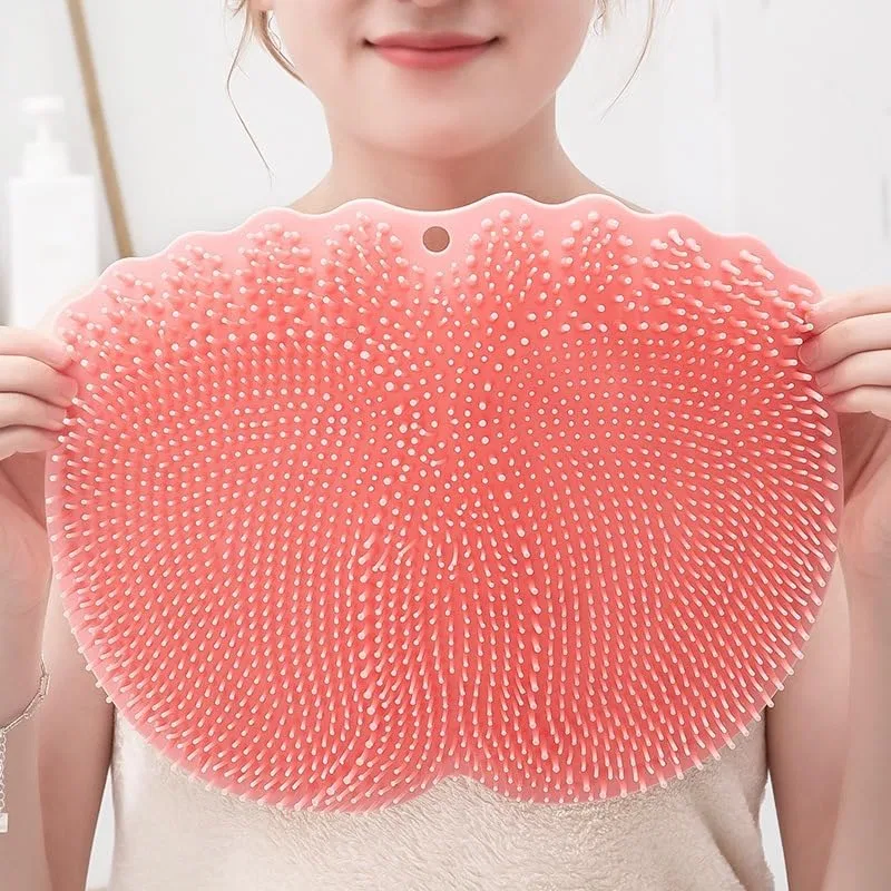 Скребок для душа для ног и спины, силиконовый, jiazhiyi, 30x25x2.5 см, Weiss