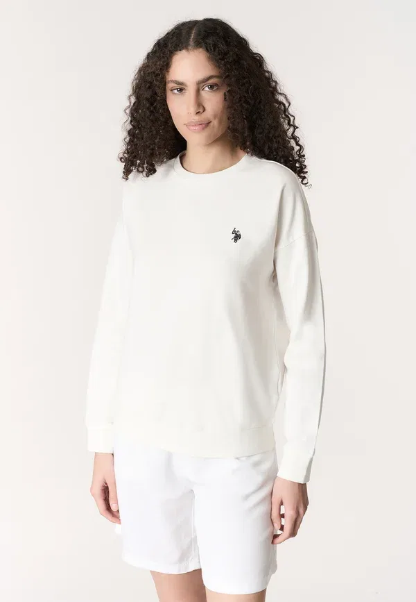 Свитшот хлопковый Sweatshirt U.S. Polo Assn., белый