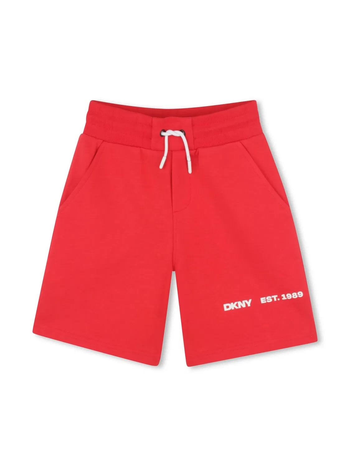 Шорты с логотипом и завязками DKNY, красный