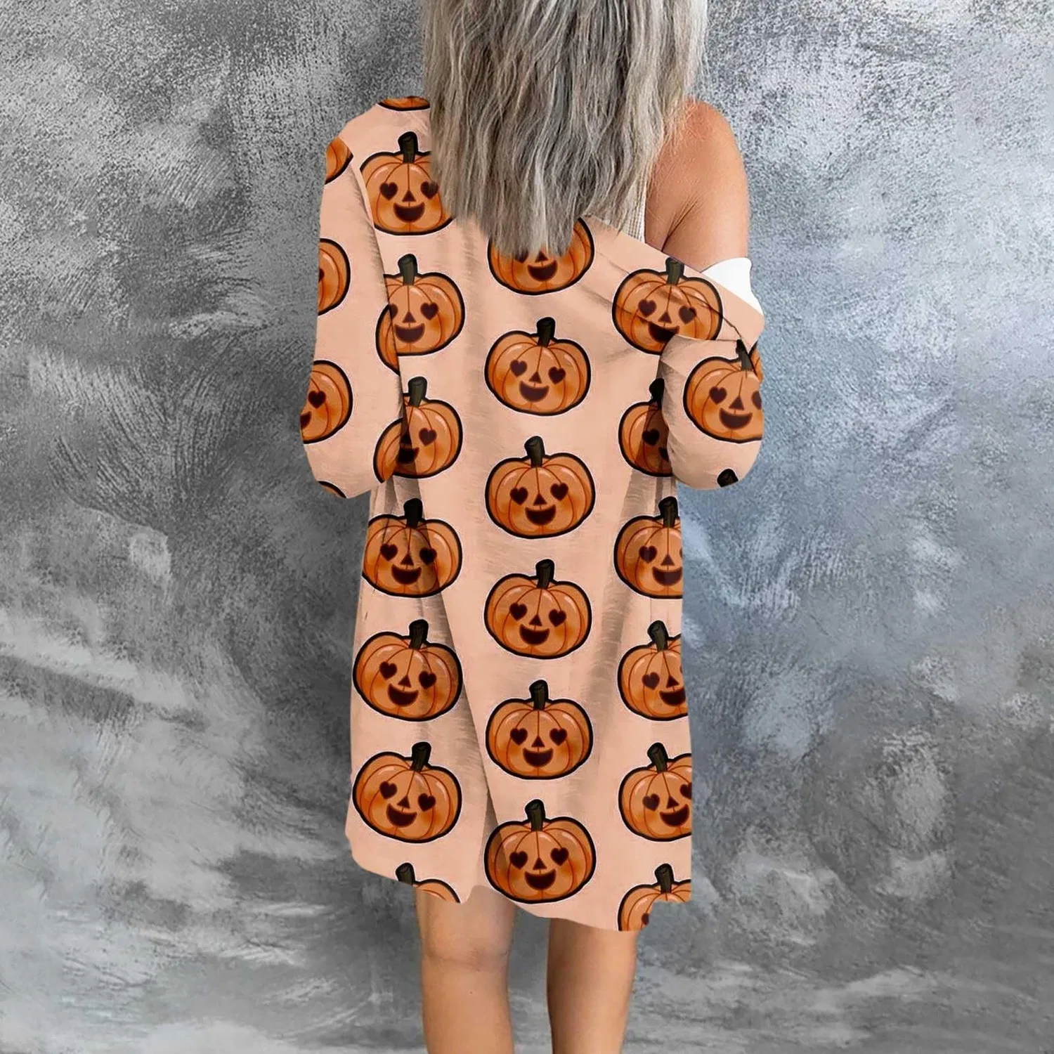 Женский легкий кардиган с принтом Costume di Halloween, 1 Giallo Chiaro — фото 3