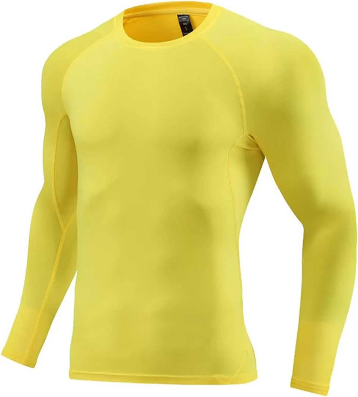 Мужская спортивная футболка с длинным рукавом Crew Neck, Yellow — фото 4