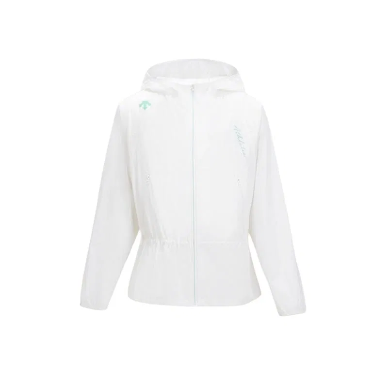 Детская куртка с капюшоном, легкая, DESCENTE, White