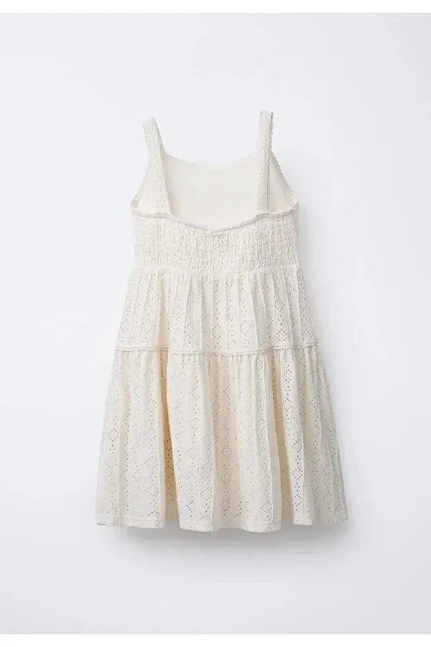 Детское платье для девочек хлопковое Oliveyoumom, Nude Color — фото 2