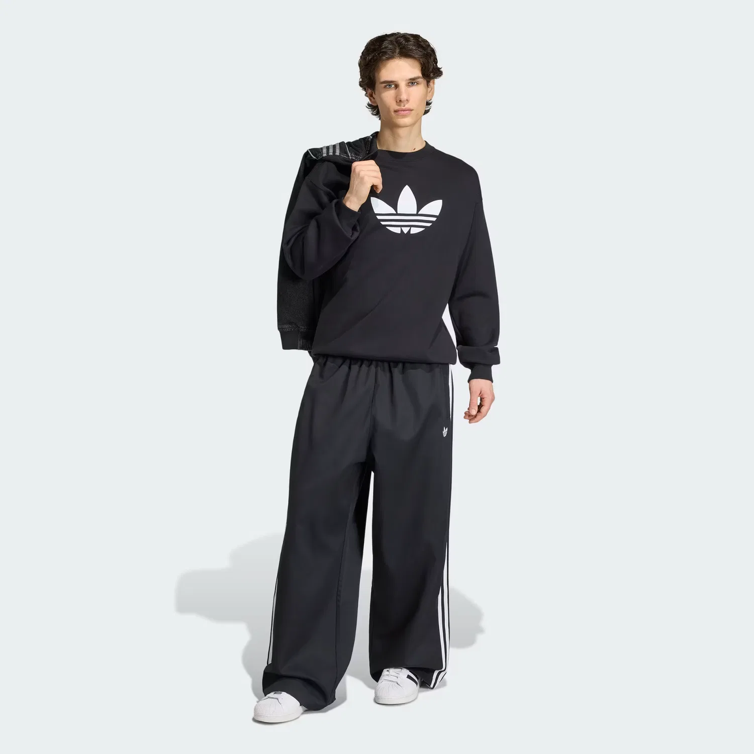 Мужские брюки оверсайз Adicolor SST Adidas Originals, черный — фото 3
