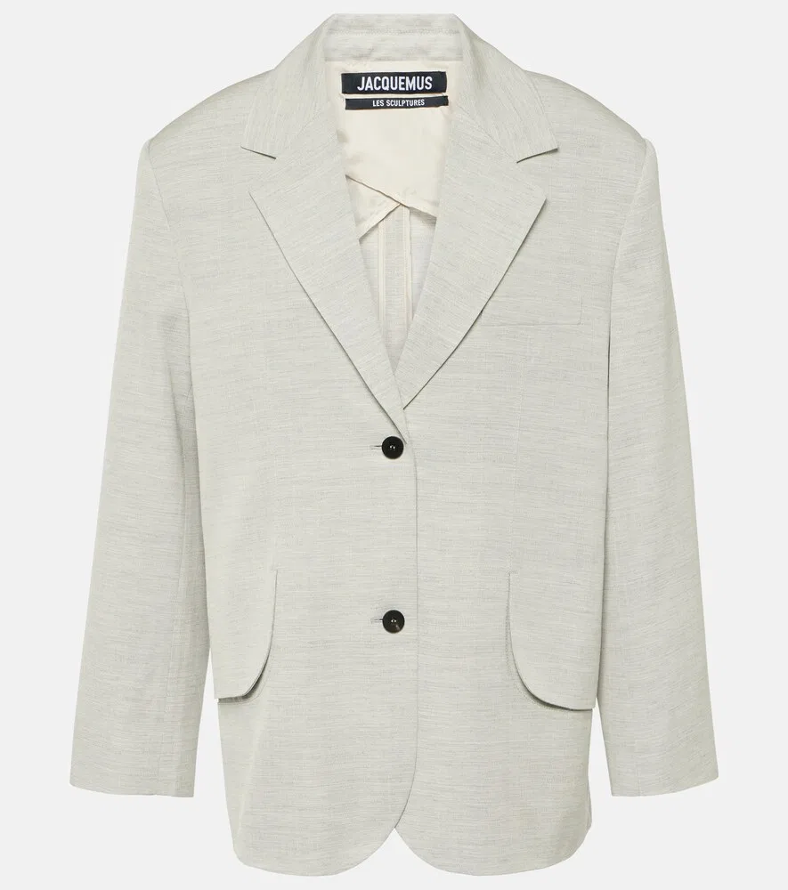 Блейзер оверсайз La veste Titolo Jacquemus, серый