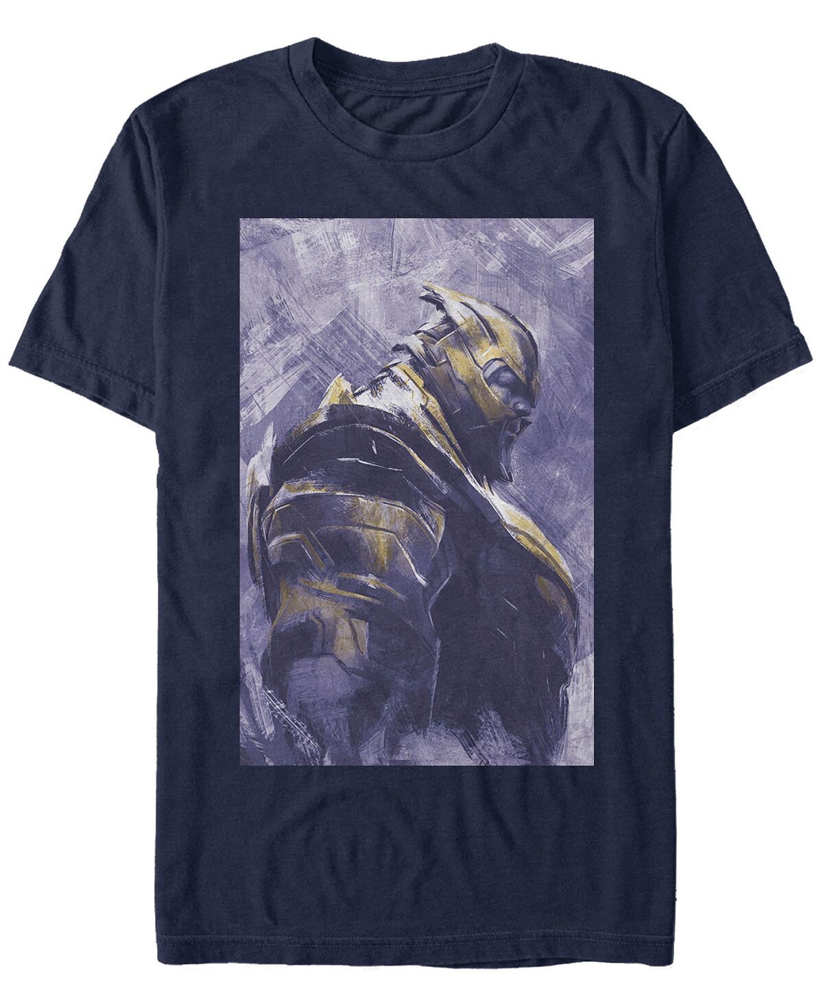 

Мужская футболка с коротким рукавом marvel avengers infinity war painted thanos side profile Fifth Sun, синий
