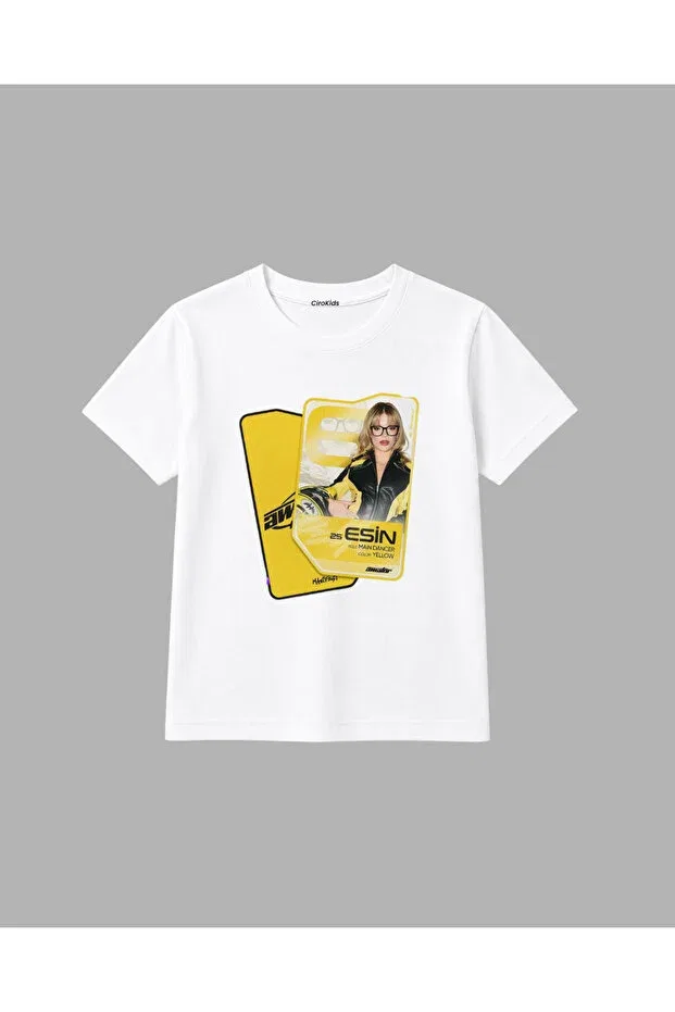 Детская футболка для девочек с принтом Esin Design Cirokids, White