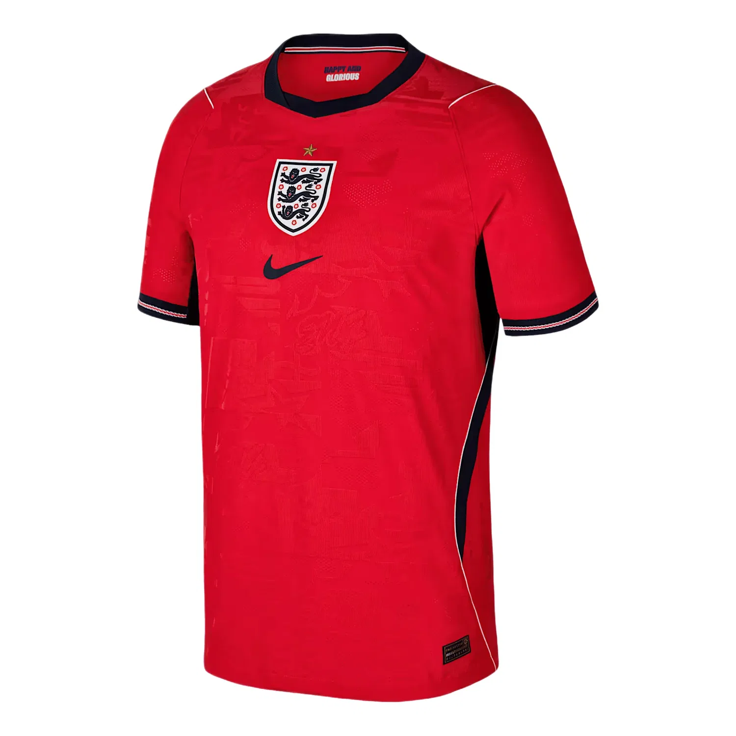 Детская футболка для мальчиков Nike England National Team 2026 Match Away Aero-FIT Soccer Jersey Speed Red Obsidian White, красный