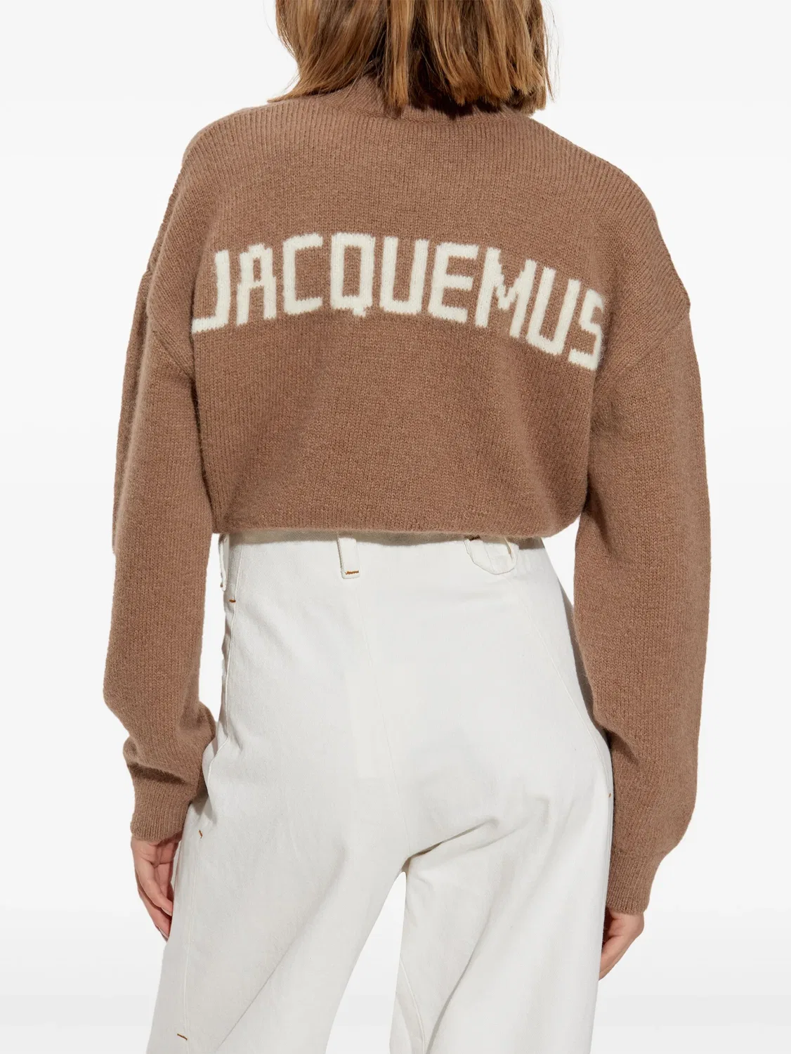 Jacquemus Свитер с логотипом в коричневом цвете — фото 3