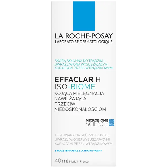 Крем для лица La Roche-Posay — Effaclar H ISO-Biome успокаивающий увлажняющий против несовершенств для лица, 40 мл — фото 3