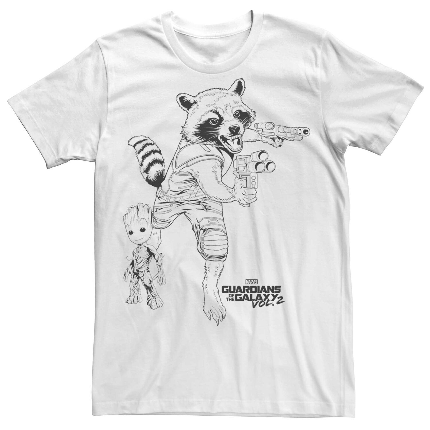

Мужская футболка с рисунком Marvel Rocket and Baby Groot Licensed Character