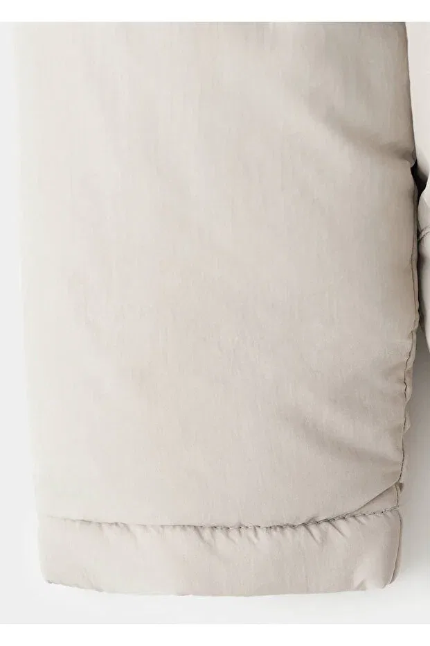 Детское пальто для девочек стеганое Mango Baby, Sand Beige — фото 4
