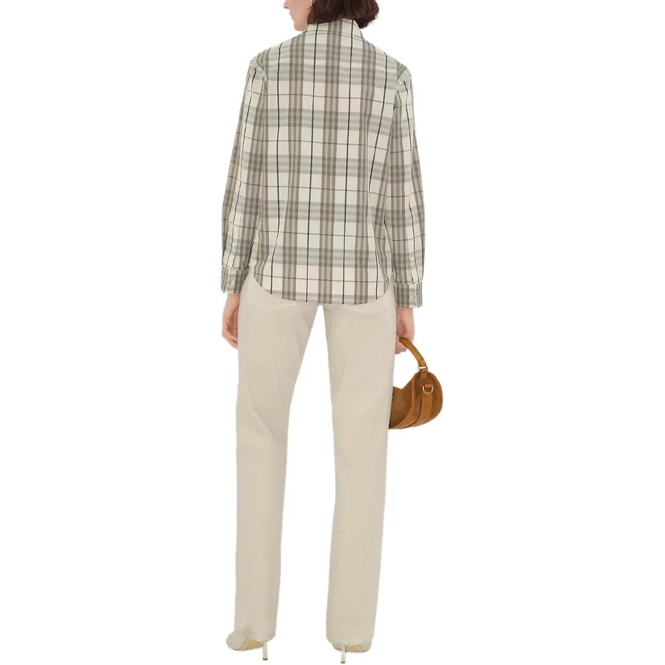 Рубашка Burberry Classic Check Button-Up, женская, мультиколор — фото 4