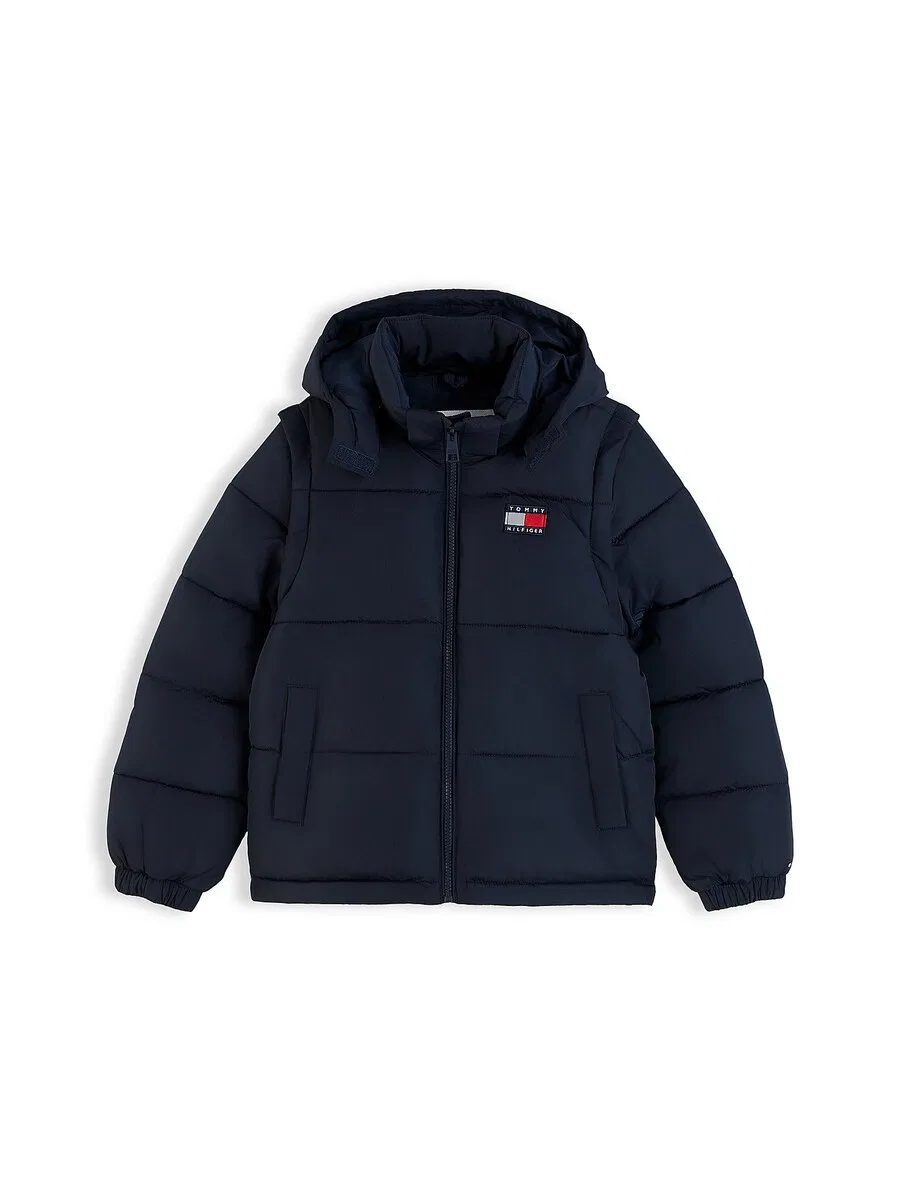 Зимняя куртка TOMMY HILFIGER 'Heritage' темно-синего цвета