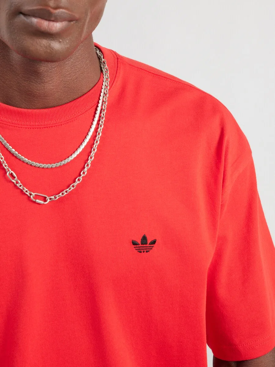 Футболка ADIDAS ORIGINALS 'ESS' ярко-красного цвета — фото 2
