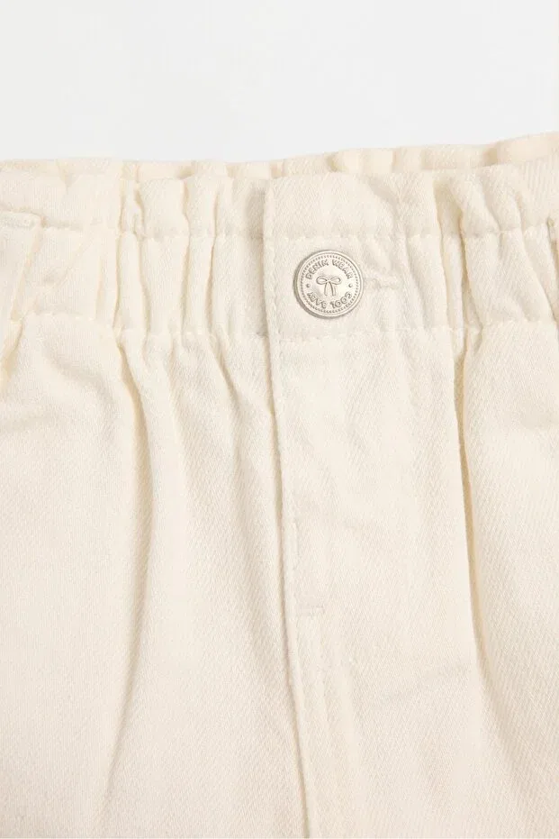 Детские шорты для девочек джинсовые Paperbag bel denim shorts Lefties, White — фото 3