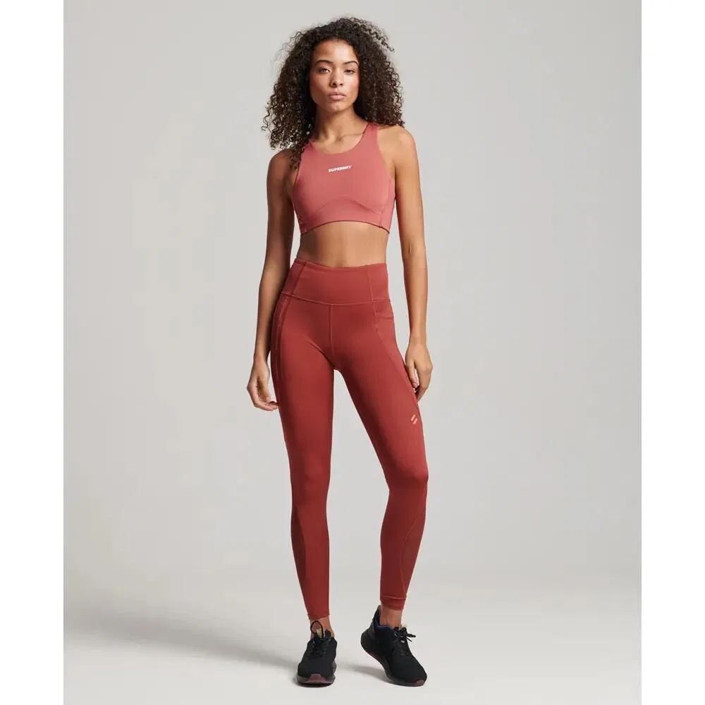 Женские леггинсы с сеткой Superdry Active, Braun