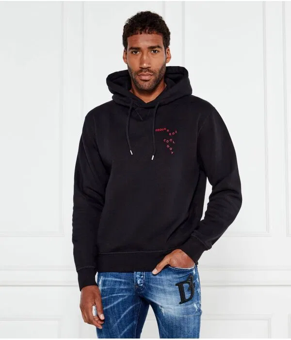 Мужское худи с капюшоном Dsquared2, черный