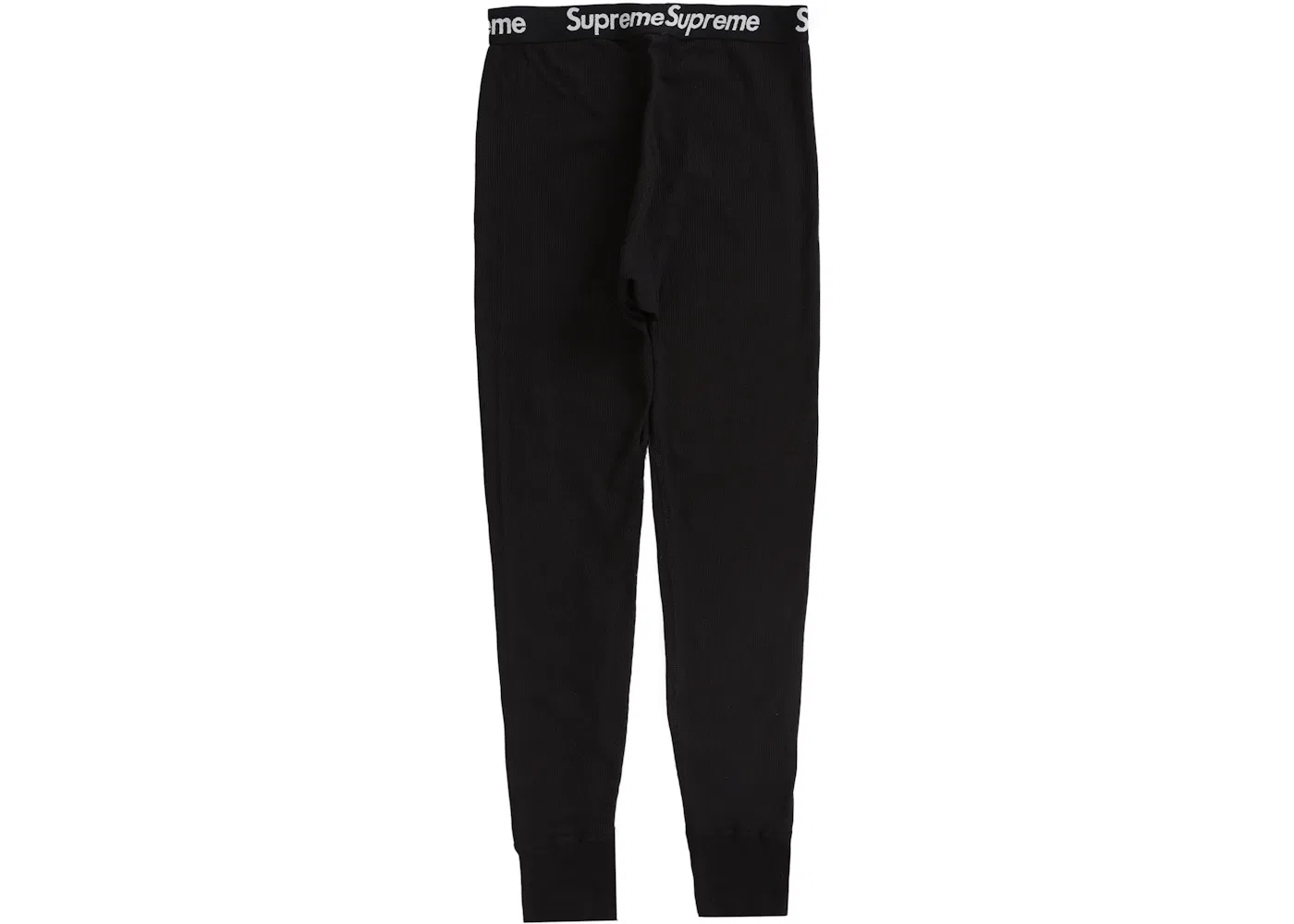 Унисекс штаны с принтом скелета Supreme Hanes Bones Thermal Pant, Black — фото 2