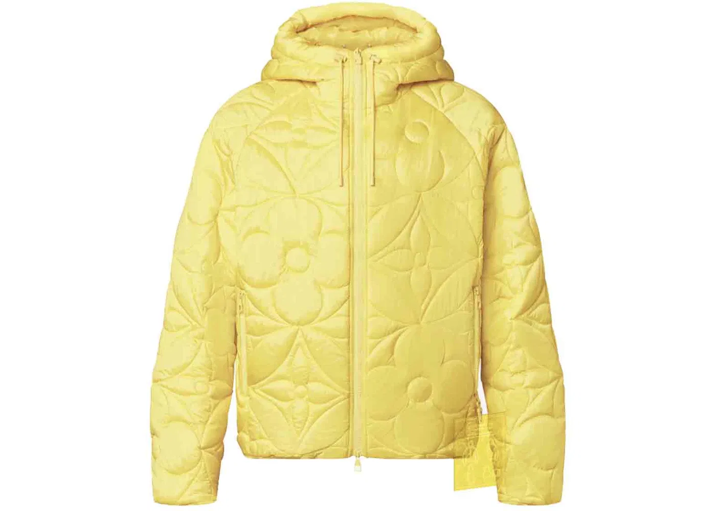 Мужская куртка с цветочным стеганым узором Louis Vuitton LVSE Flower Quilted Hoodie Jacket, Yellow