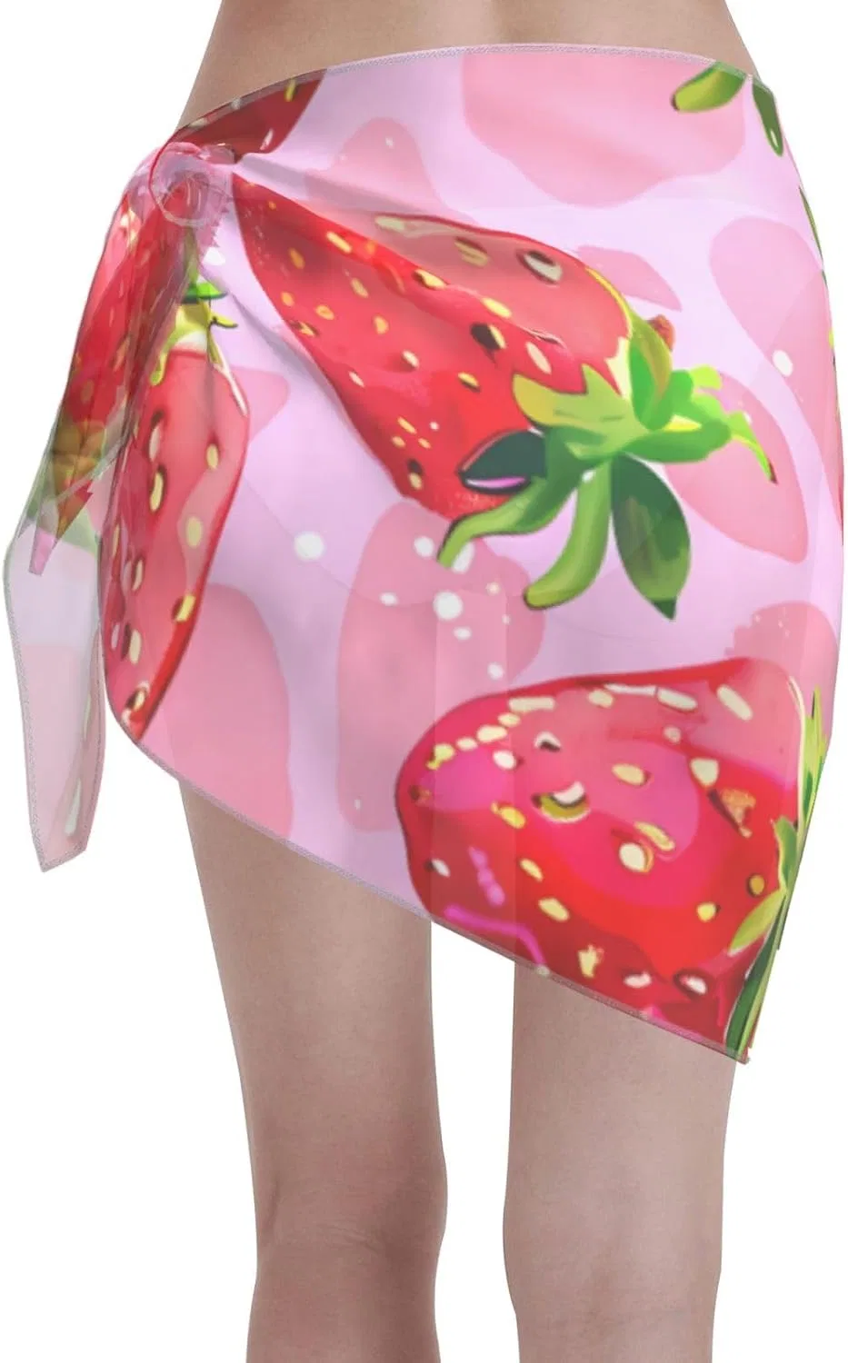 Женский пляжный саронг с принтом арбуза, Strawberry 10 — фото 2