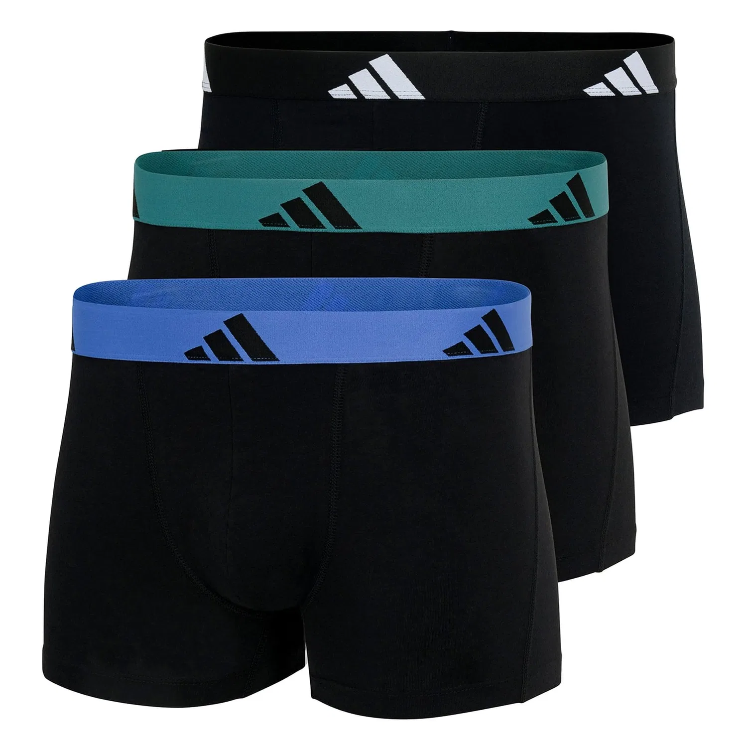 Боксеры 3-пак Active Flex Cotton, Adidas, черный