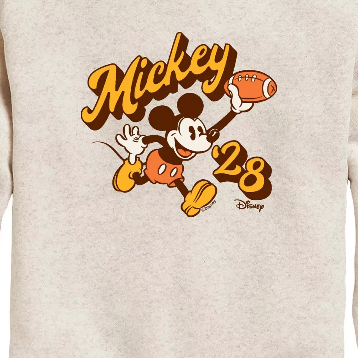 Детский свитшот с принтом Mickey Football Disney, Natural — фото 2