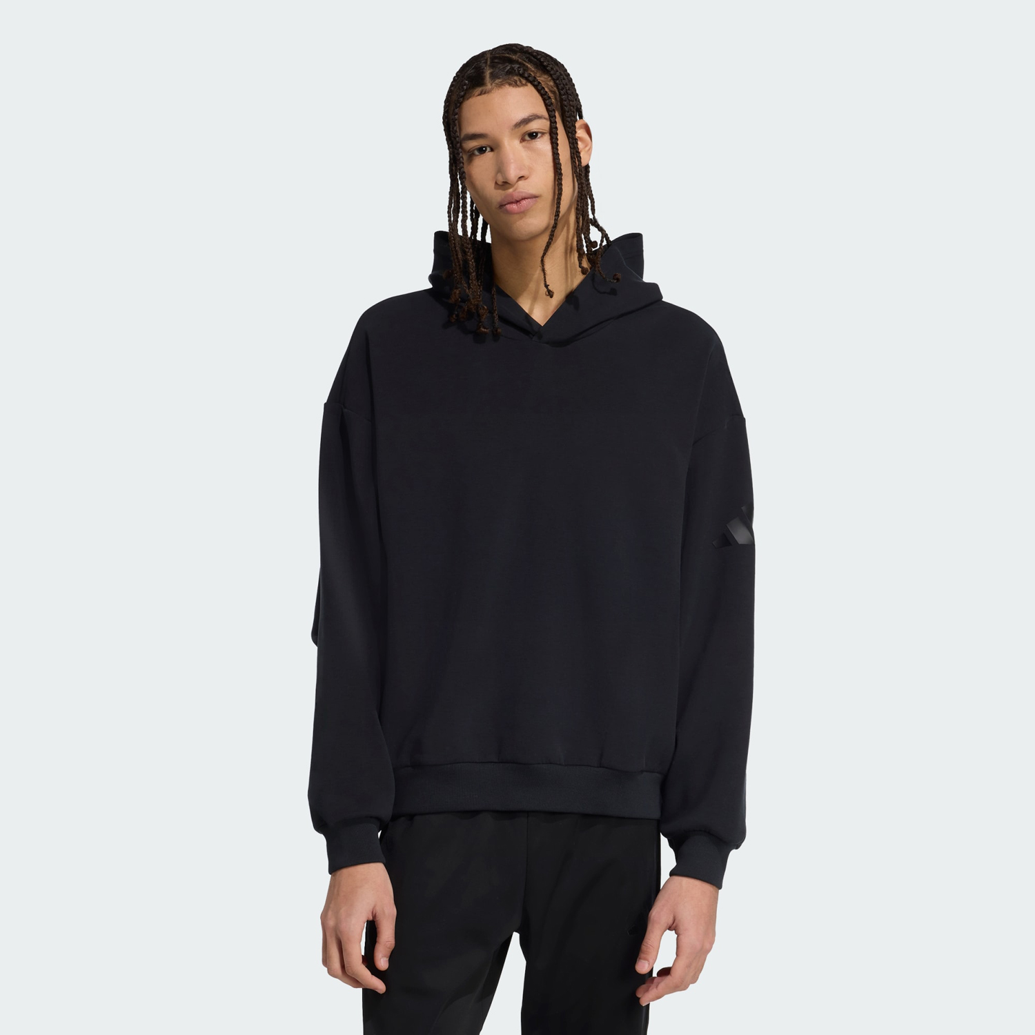 Худи Adidas Originals Soft Lux, черный — фото 3